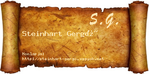 Steinhart Gergő névjegykártya