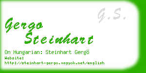 gergo steinhart business card